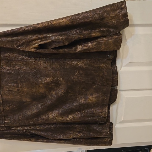 Birch Hill-jacket,coat,gun metal hardware,faux suede,brown,Size XXL - Picture 7 of 14
